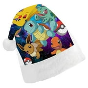 Christmas Hat,Christmas Santa Hat,Holiday Hat for Xmas Party Supplies,Pokemon Winter Head Wear for Kid Child Boys Girls